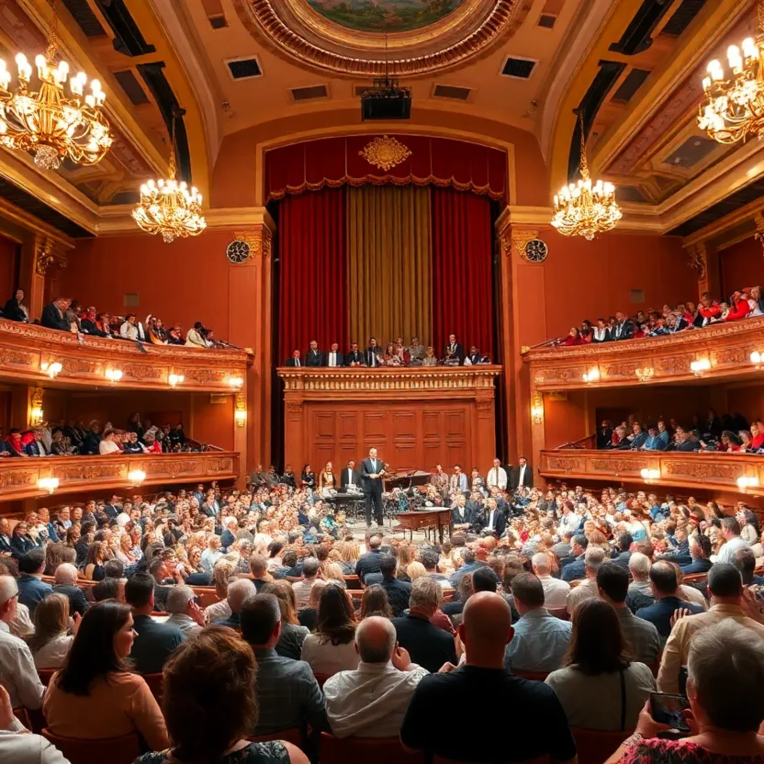 Interior view of the renamed USF Concert Hall during an event